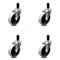 Service Caster 4 Inch Thermoplastic Rubber Wheel 1-1/4 Inch Expanding Stem Caster SCC, 4PK SCC-EX05S410-TPRS-114-4 - alternate 1